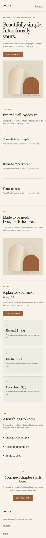 Forma — product launch mobile preview